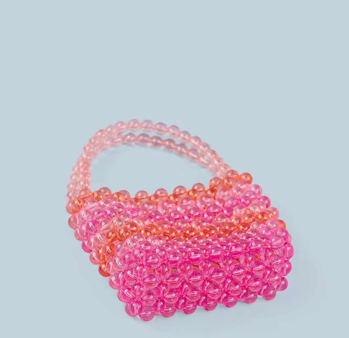Pink Sunset Beaded Mini Bag
