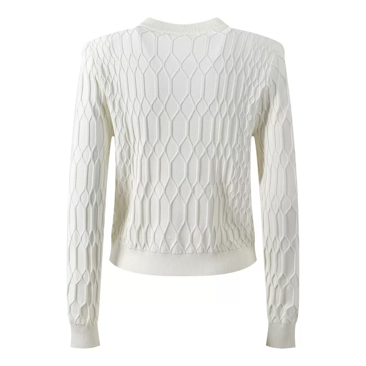 Monaco Gold Zip Knit Cardigan