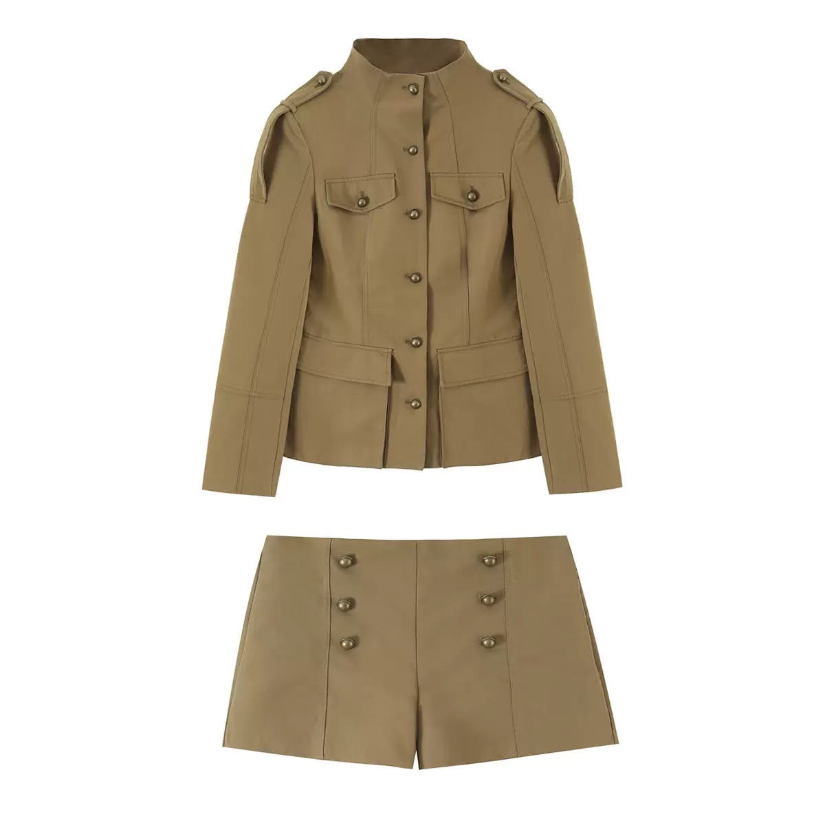 Camel Military Chic Set