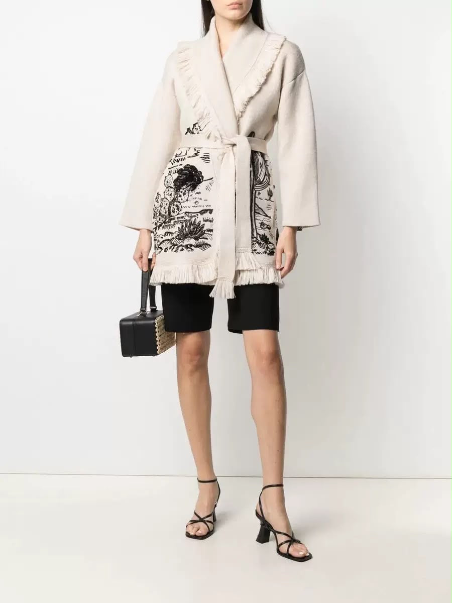 Monaco Fringe Belted Cardigan