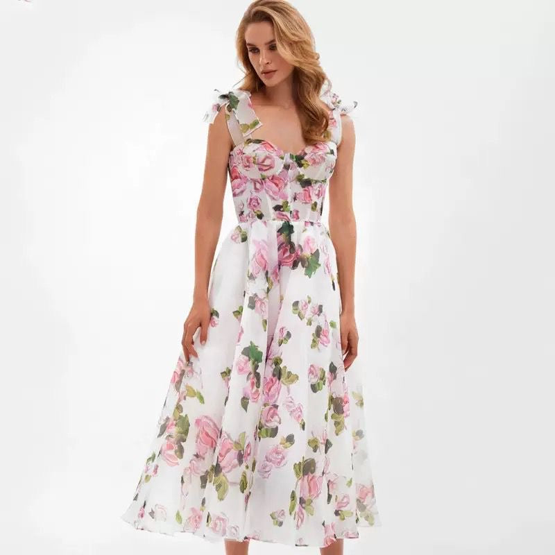 Rosé Garden Corset Dress
