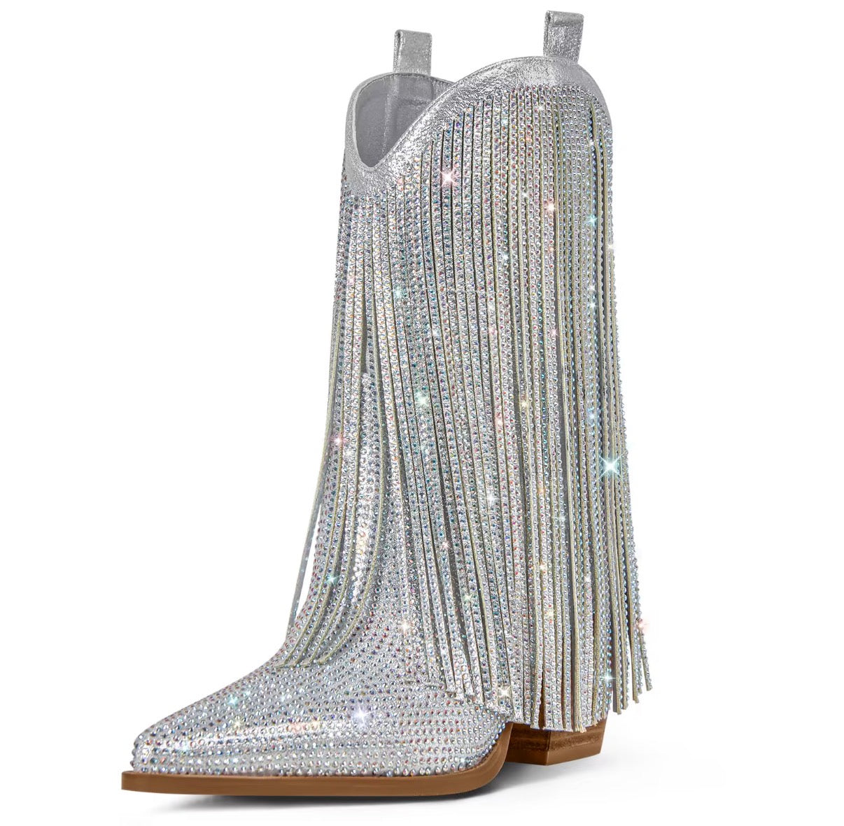 Crystal Fringe Cowboy Boots