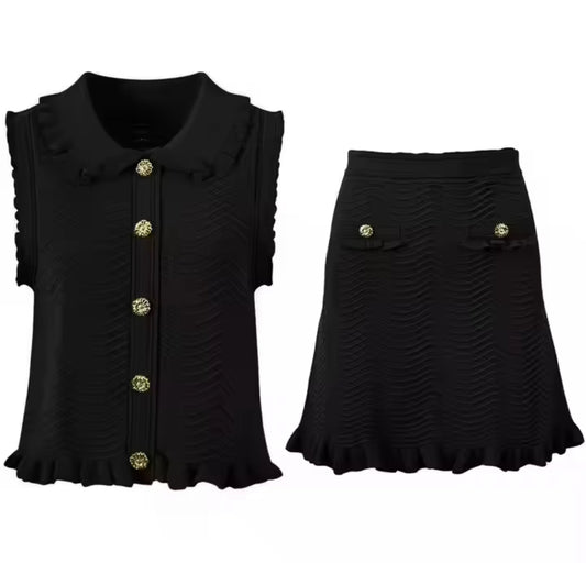 Emerald Ruffle Skirt Set