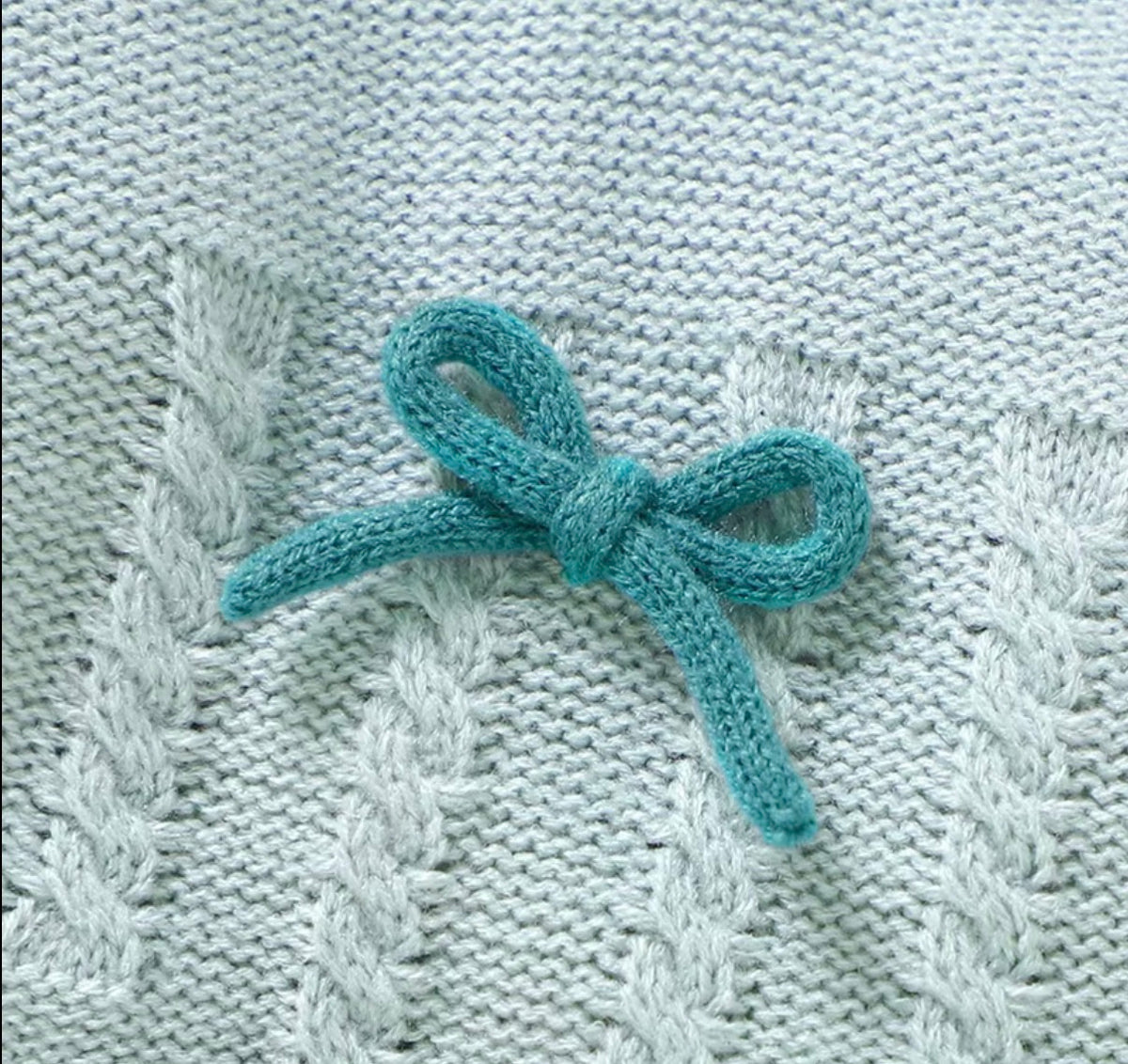 Sweet Bow Knitted Baby Set