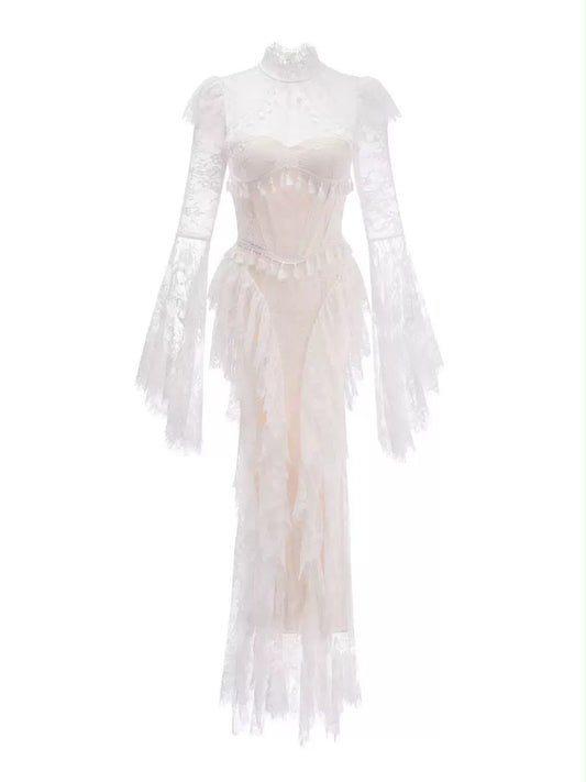 Ethereal Lace Corset Maxi Dress