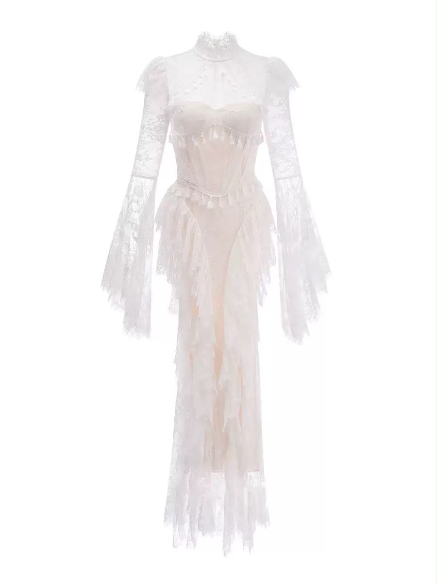 Ethereal Lace Corset Maxi Dress