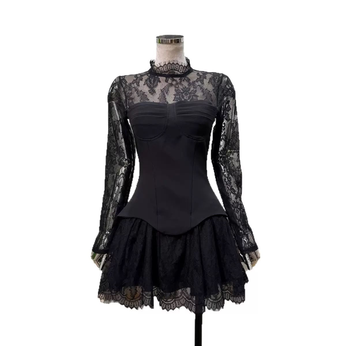 Corset Lace Mini Dress