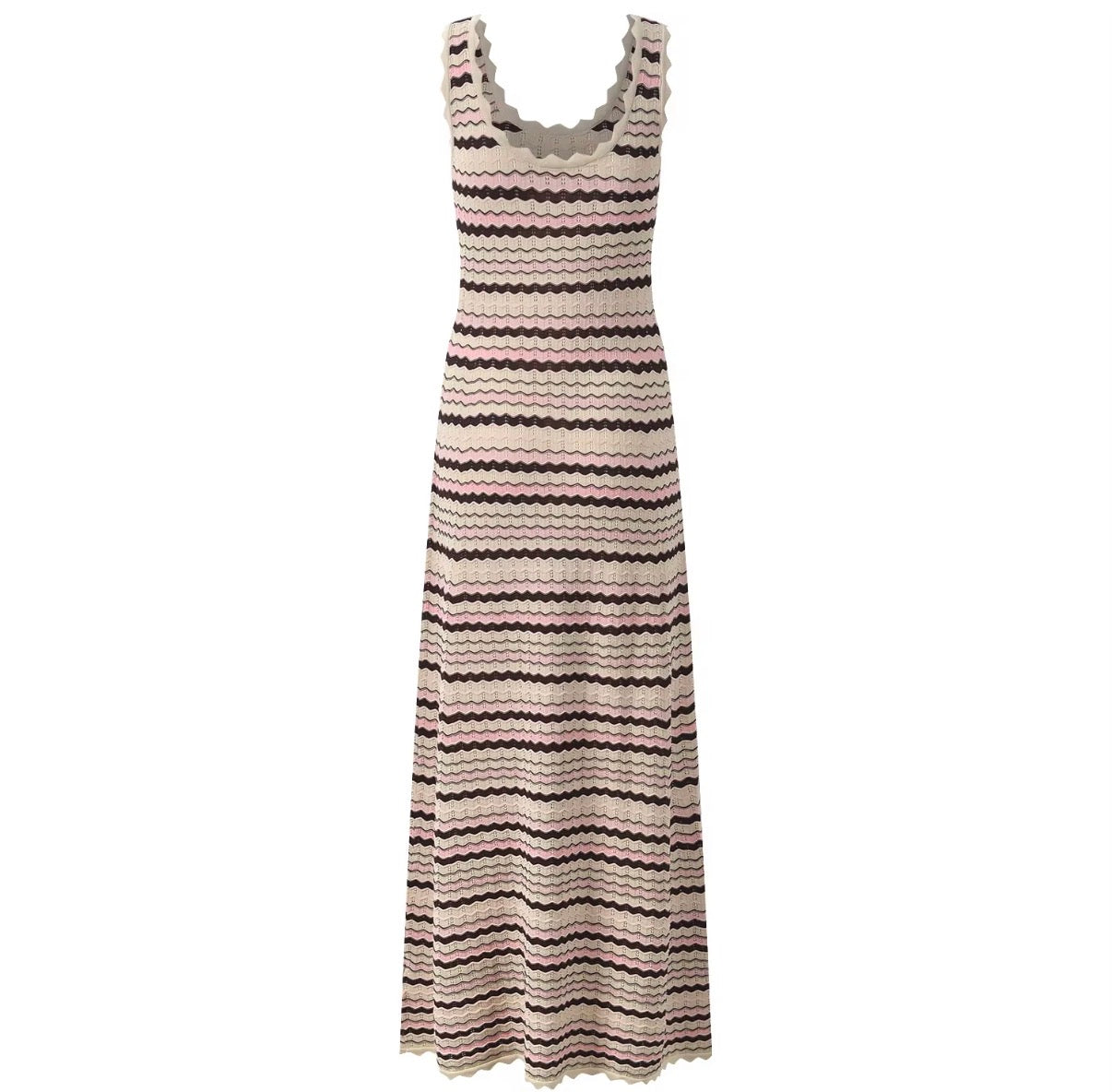 Sunset Wave Knit Dress