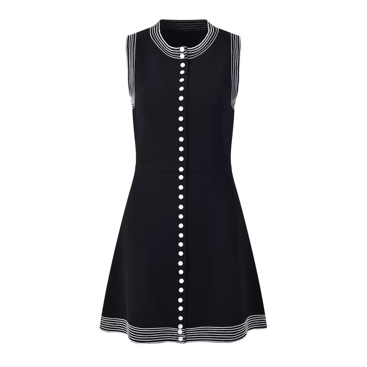 Monaco Button Mini Dress