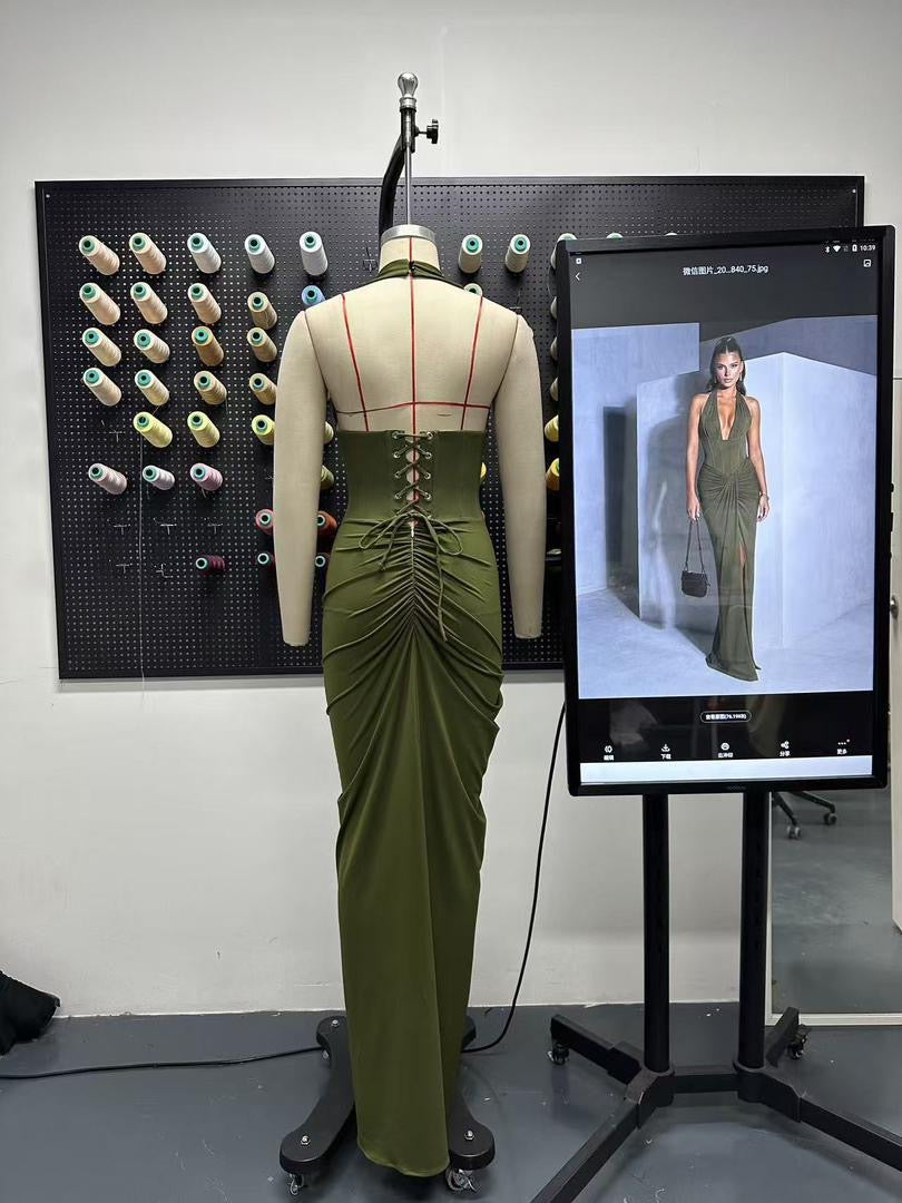 Olive Siren Gown