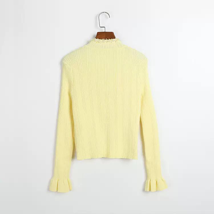 Ruffle Edge Knitted Two-Piece skirt Set