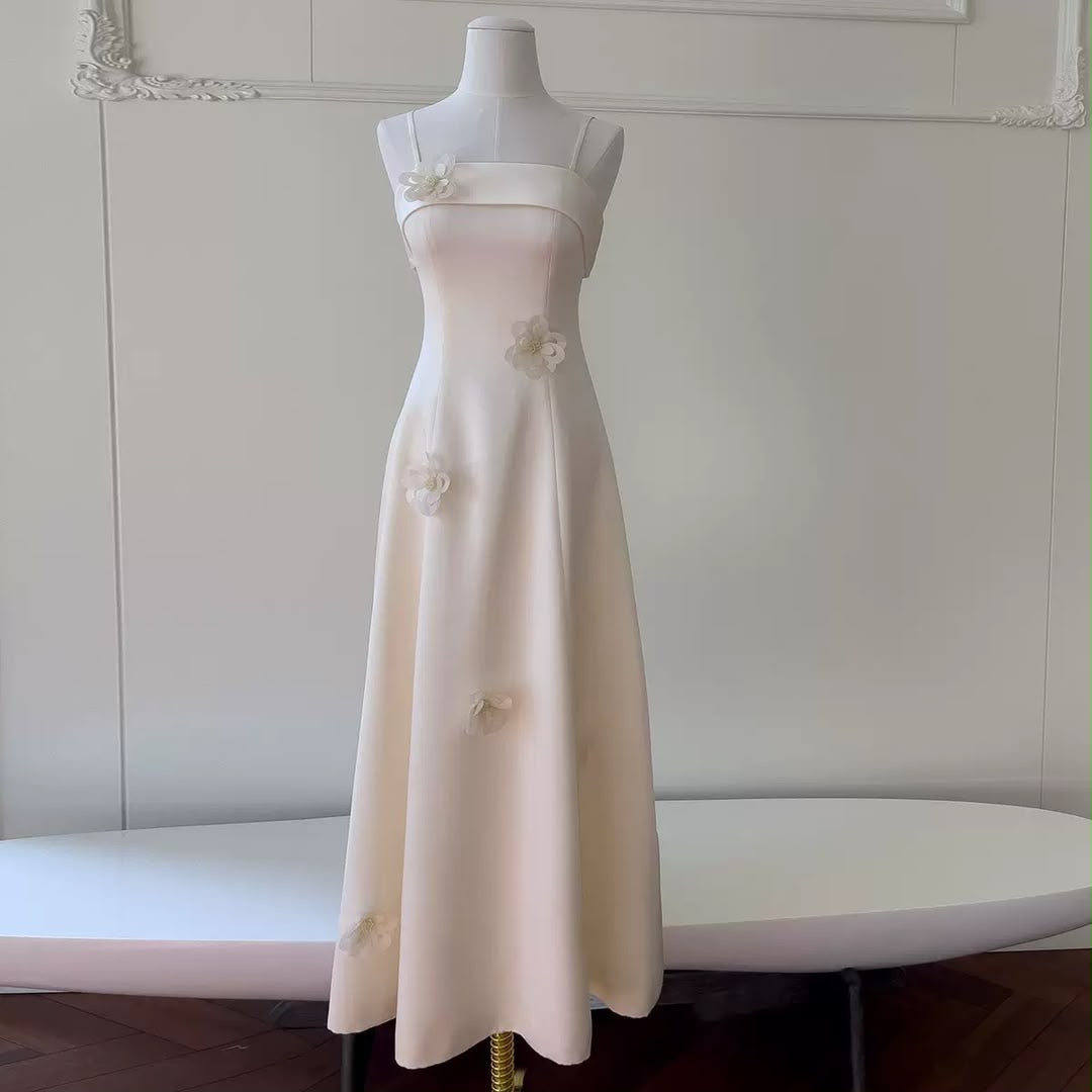 Ivory Blossom A-Line Dress