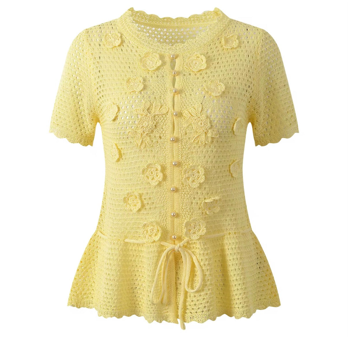 Buttercup Bloom Crochet Top