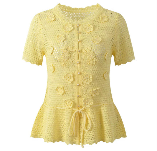Buttercup Bloom Crochet Top