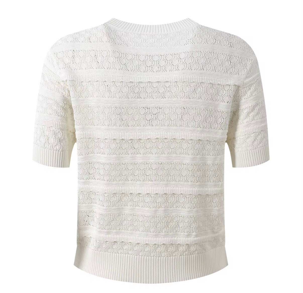 Soft Lace Bow Knit Top
