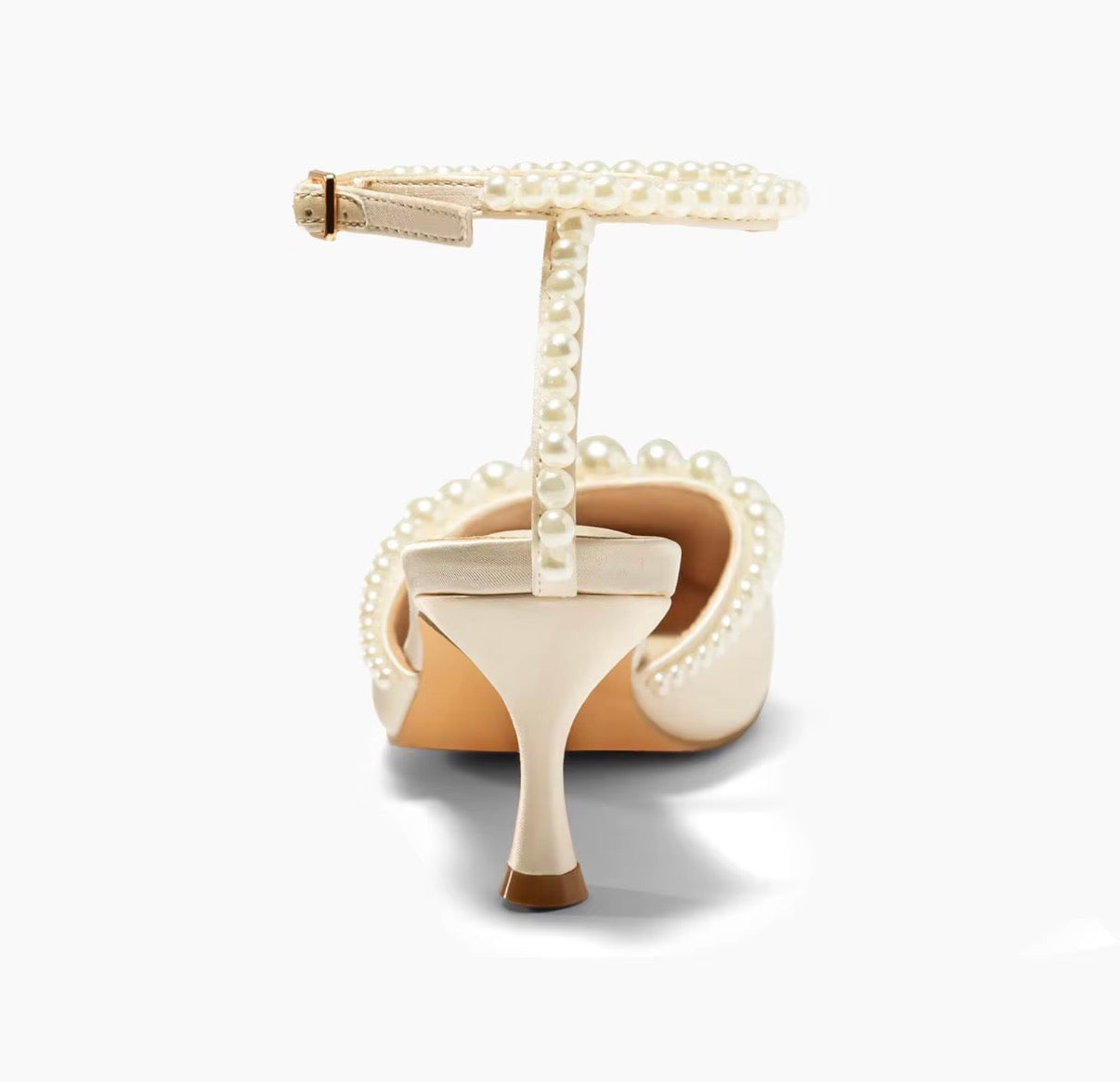 Pearl Strap Pointed Heels