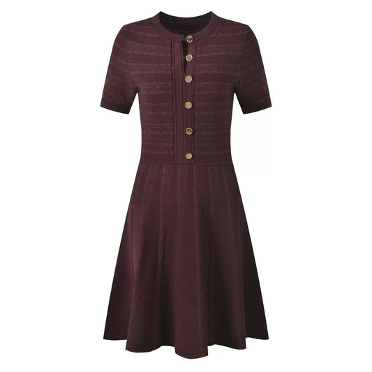 Luxe Textured Button Knit Dress