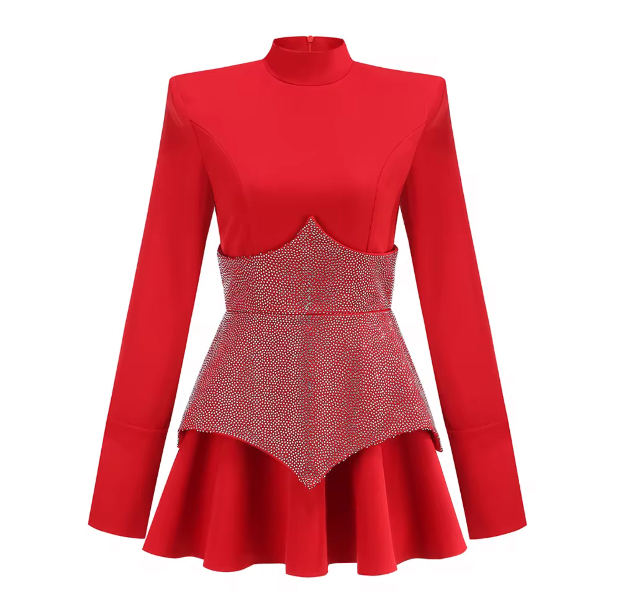 Crimson Corset Luxe Dress