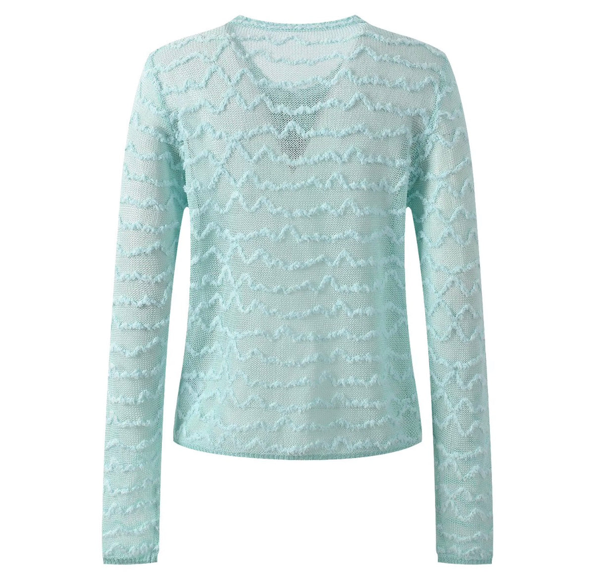 Textured Wave Knit Button Cardigan