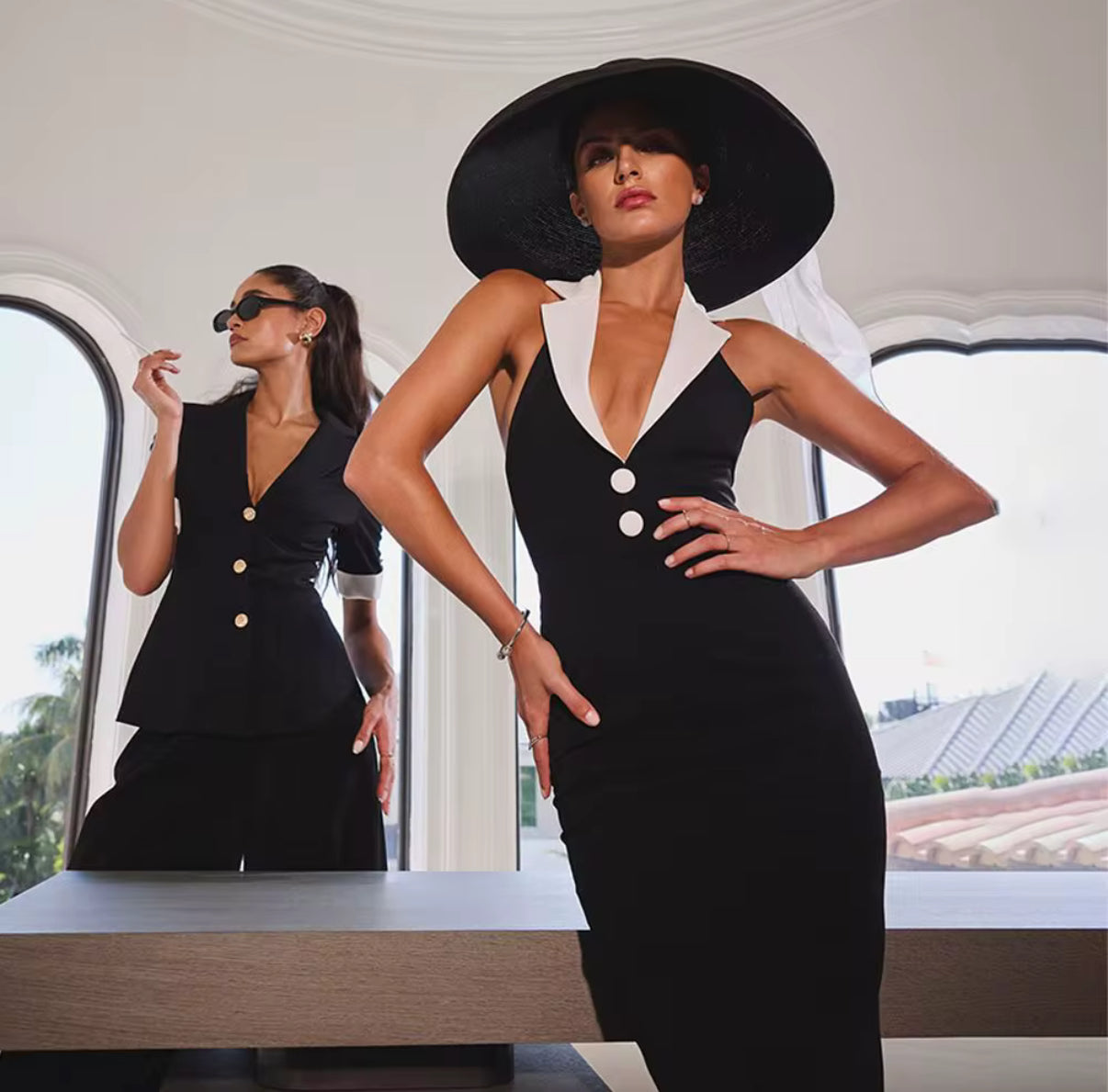 Monaco Chic Midi Dress