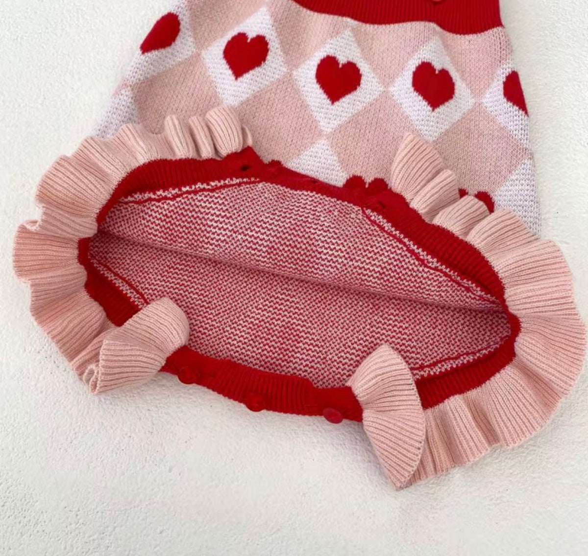 Sweetheart Ruffle Knit Set