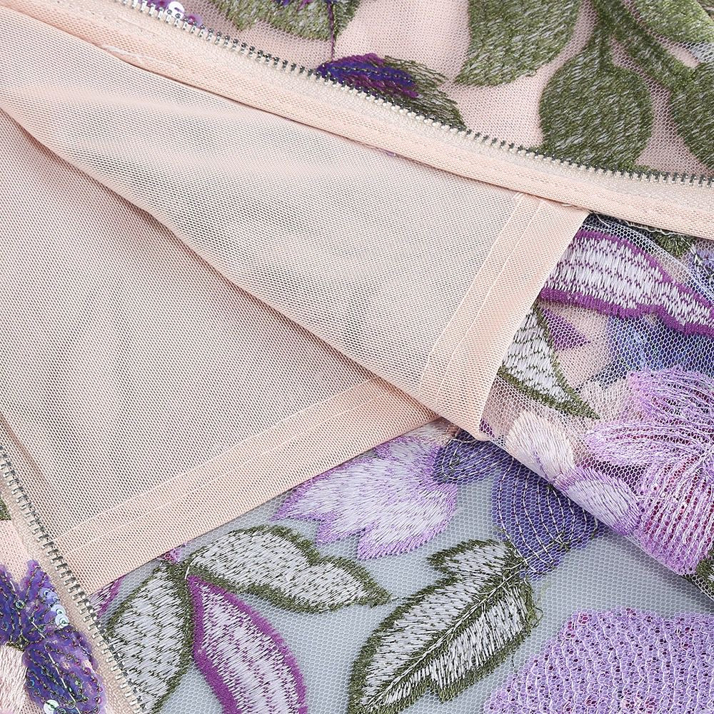 Eternal Bloom Embroidered Strapless Dress