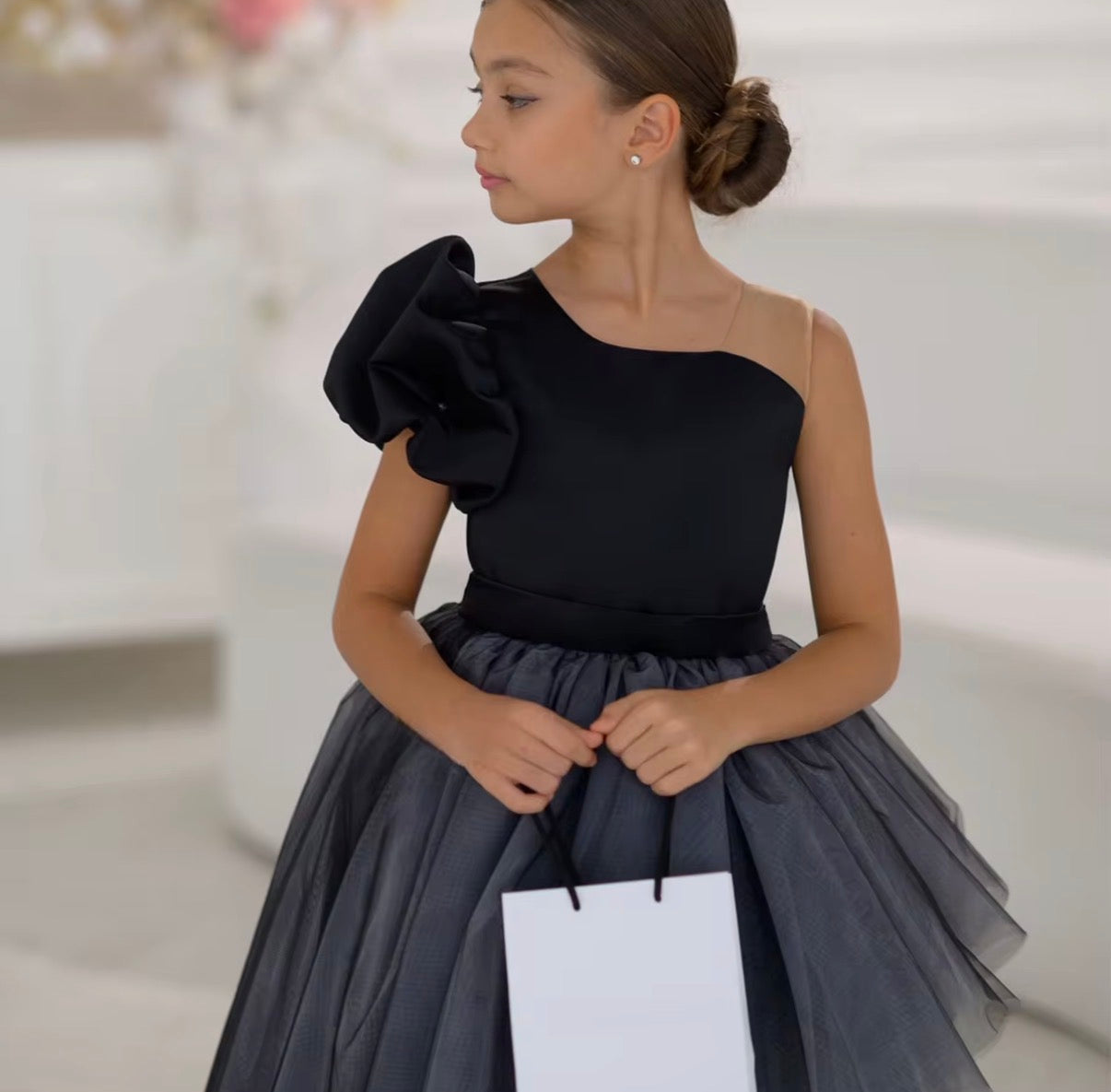 Midnight Ruffle Princess Dress