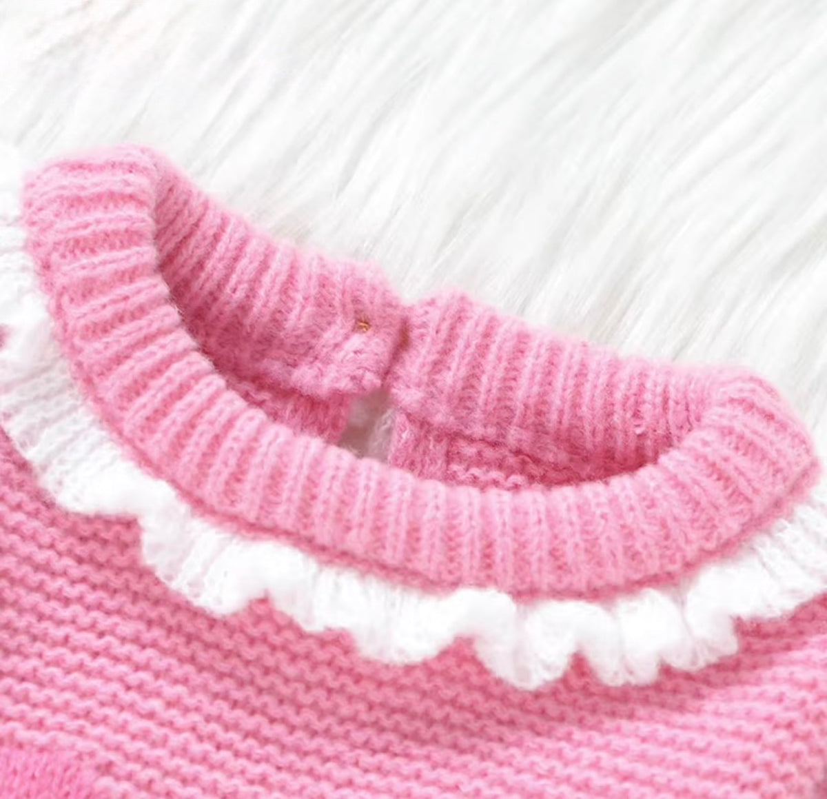 Sweetheart Ruffle Knit Romper