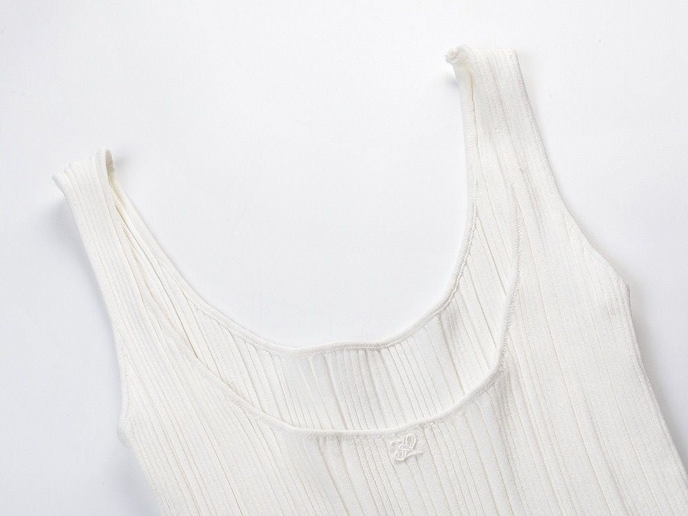 Ruffle Hem Knit Cami Top