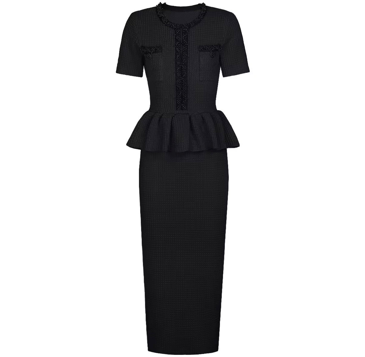 Chic Peplum Elegance Dress