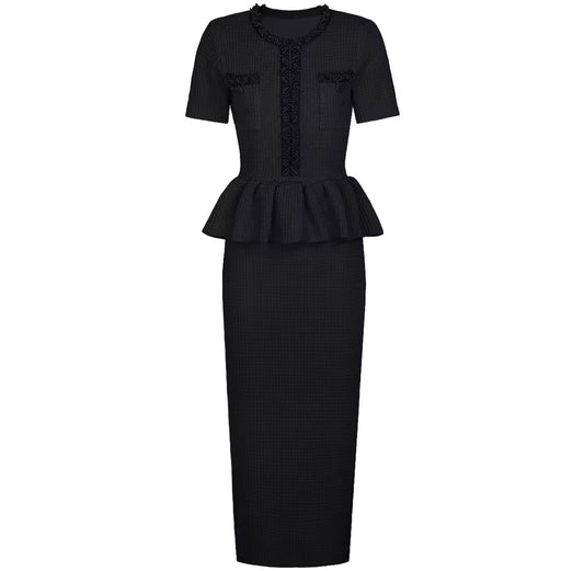 Chic Peplum Elegance Dress