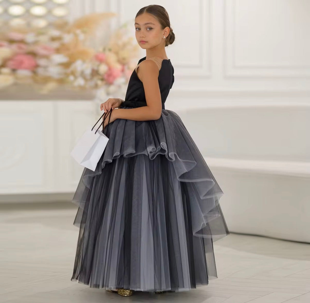 Midnight Ruffle Princess Dress