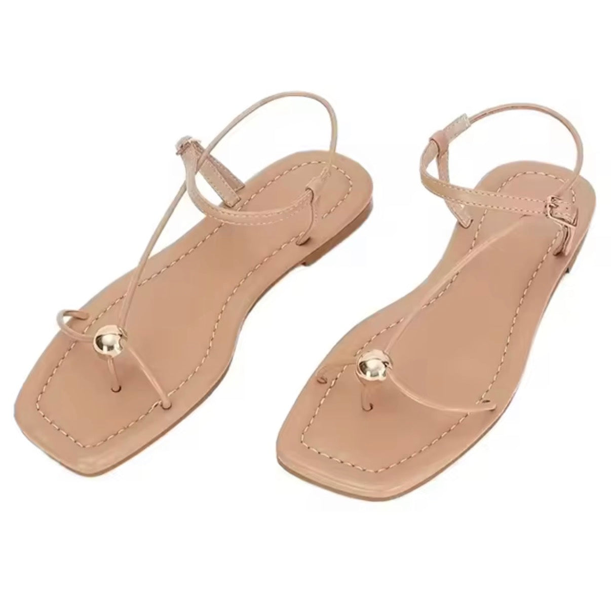 Minimalist Toe-Ring Strappy Sandals