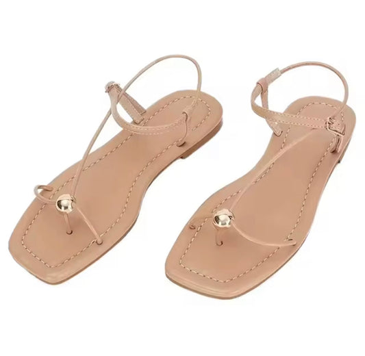 Minimalist Toe-Ring Strappy Sandals