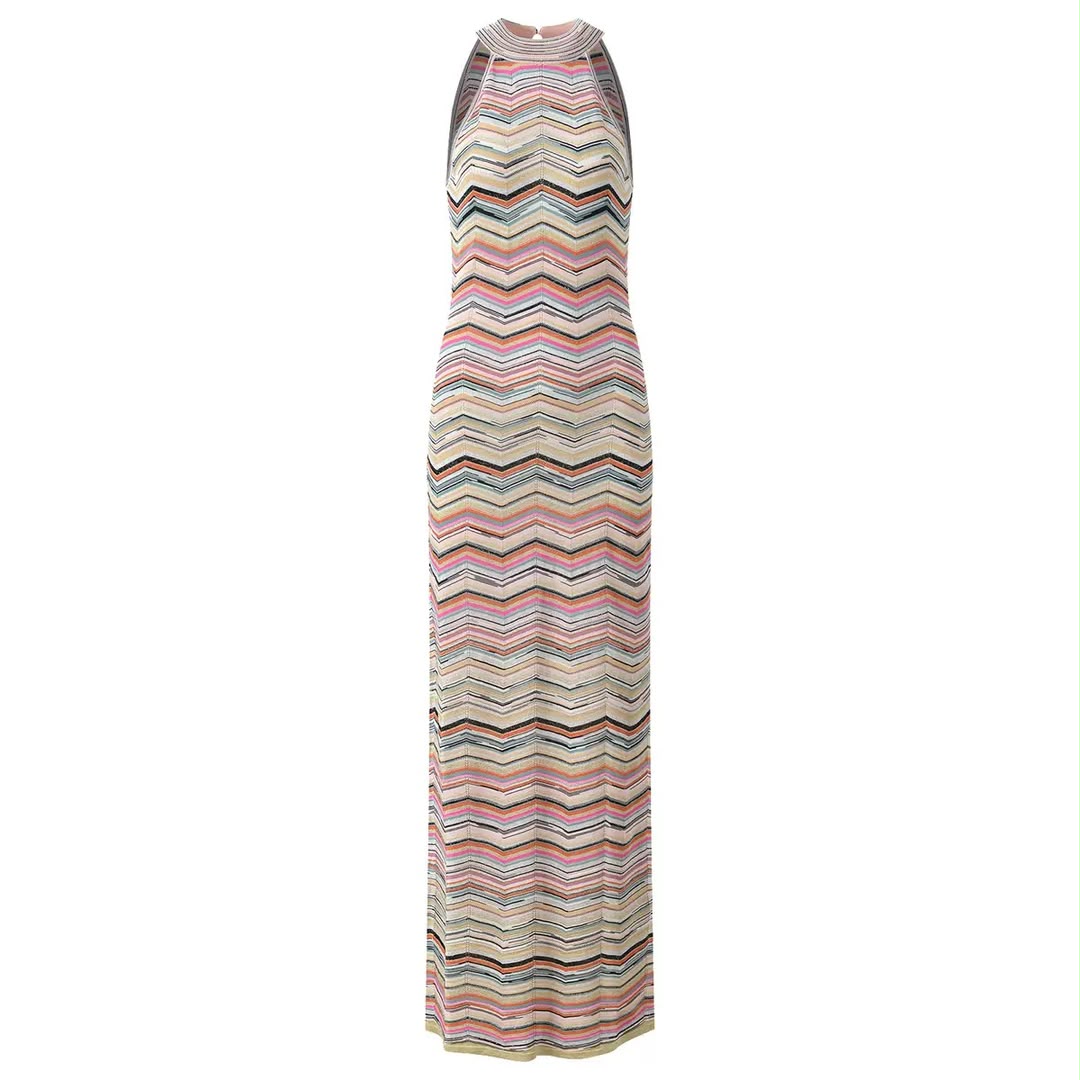Pastel Wave Knit Dress