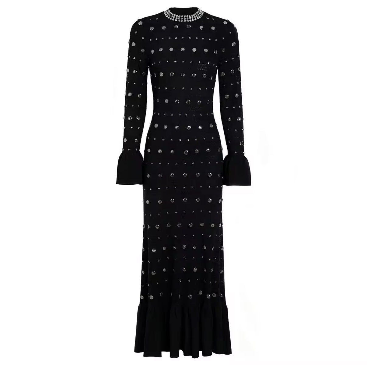 Celestial Studded Knit Dress