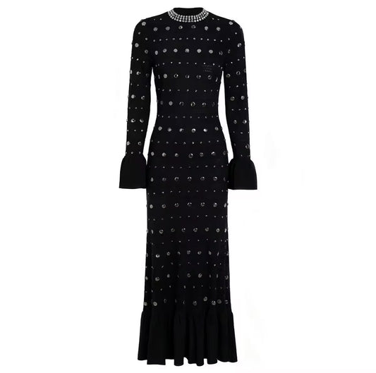 Celestial Studded Knit Dress