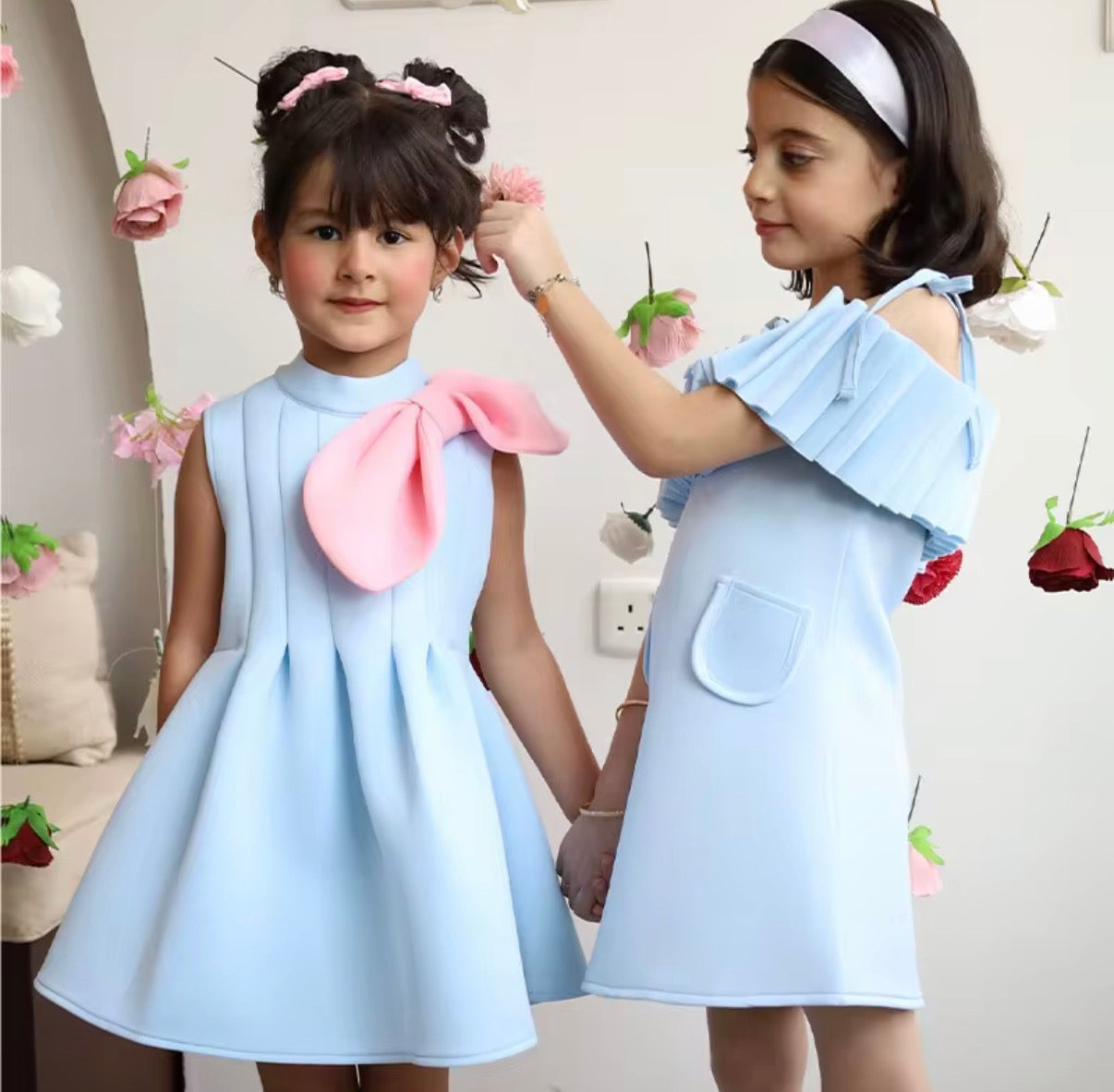 Pastel Bow Swing Dress