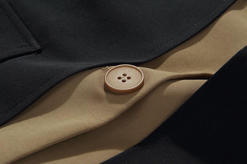 Structured Two-Tone Belted Blazer