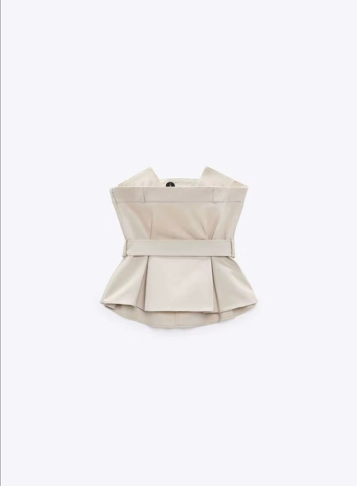 Belted Peplum Skirt Set