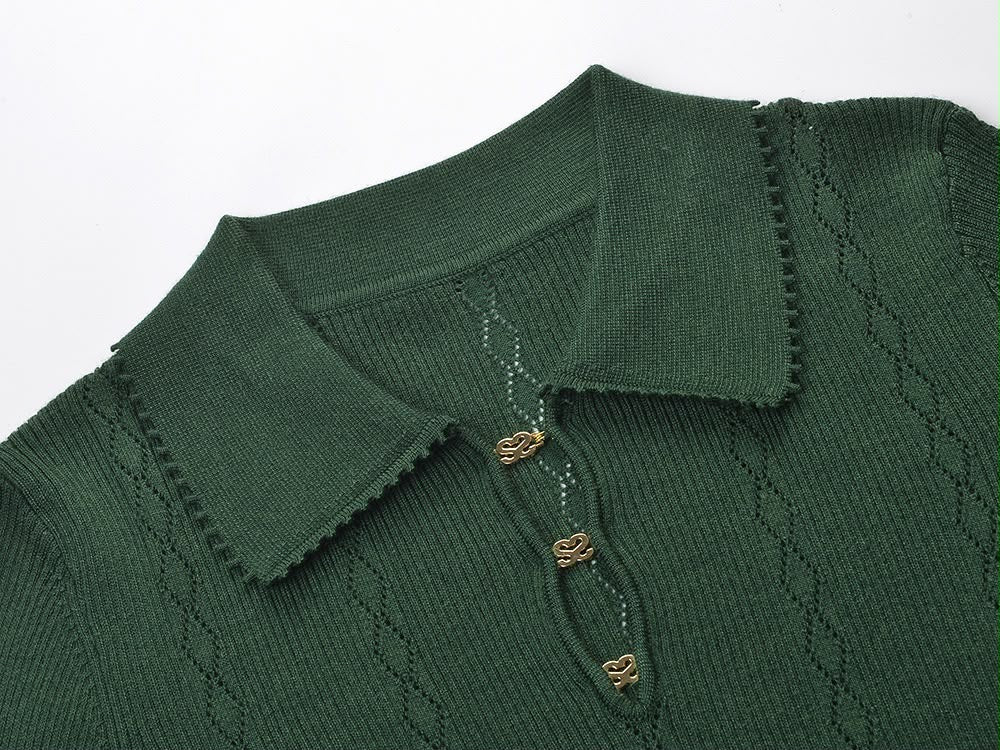 Ivory Heritage Collar Knit Top