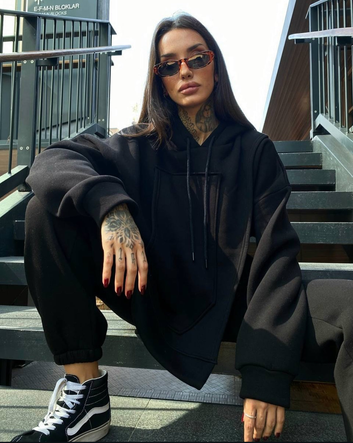 Jet Black Oversized Set