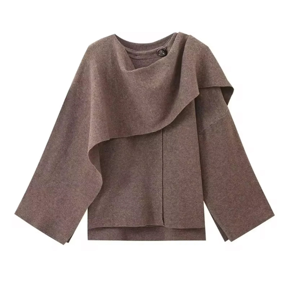 soft long sleeve with open cowl back detail