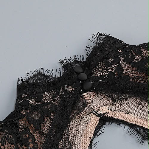 Noir Romance Lace Mini Dress