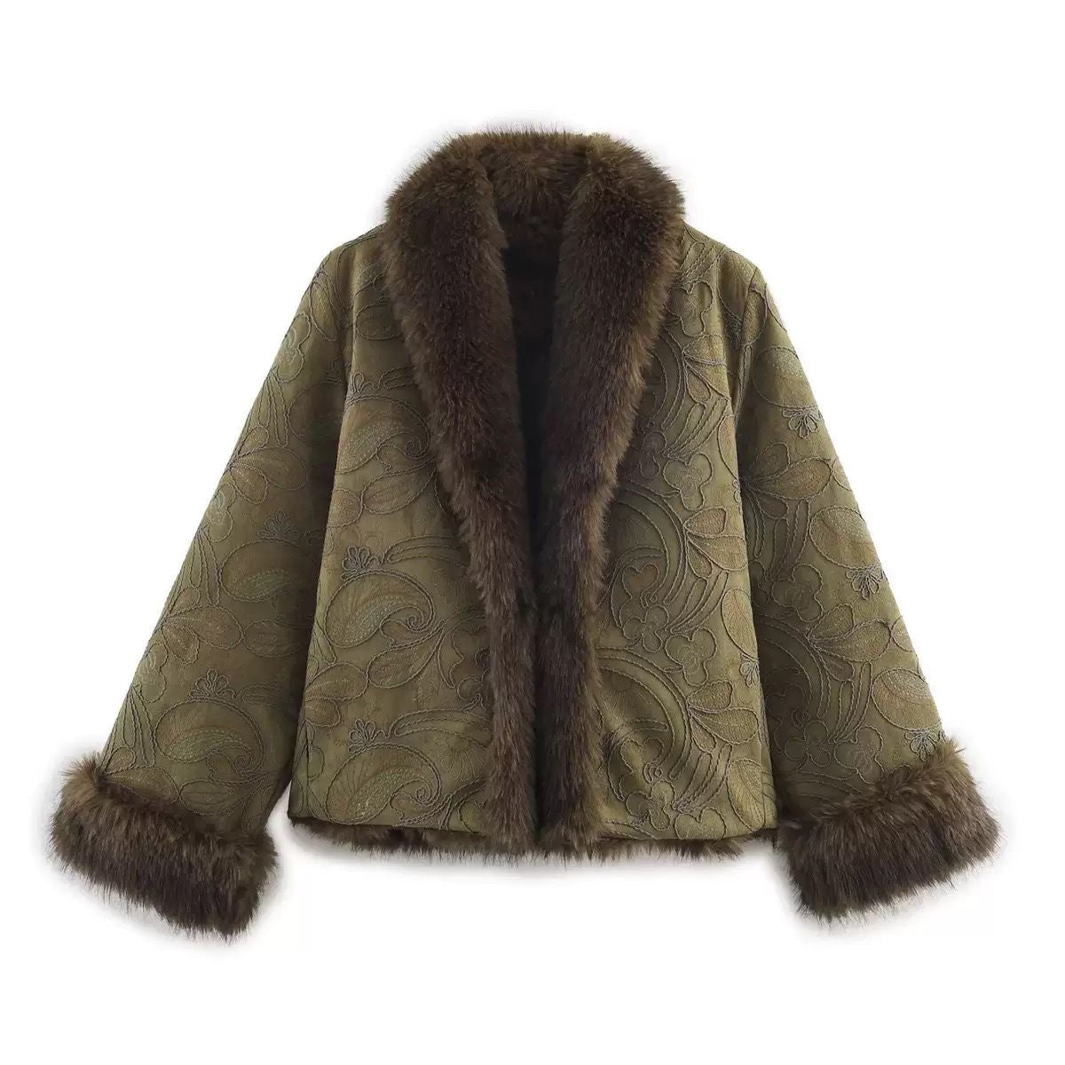 Olive Royale Fur Jacket
