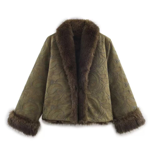 Olive Royale Fur Jacket