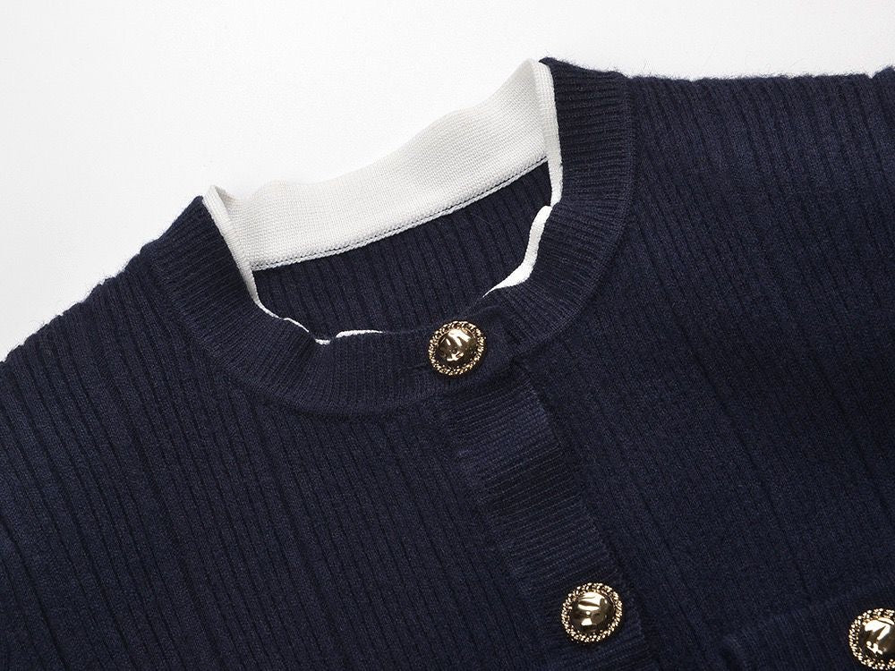 Chérie Belted Knit Dress