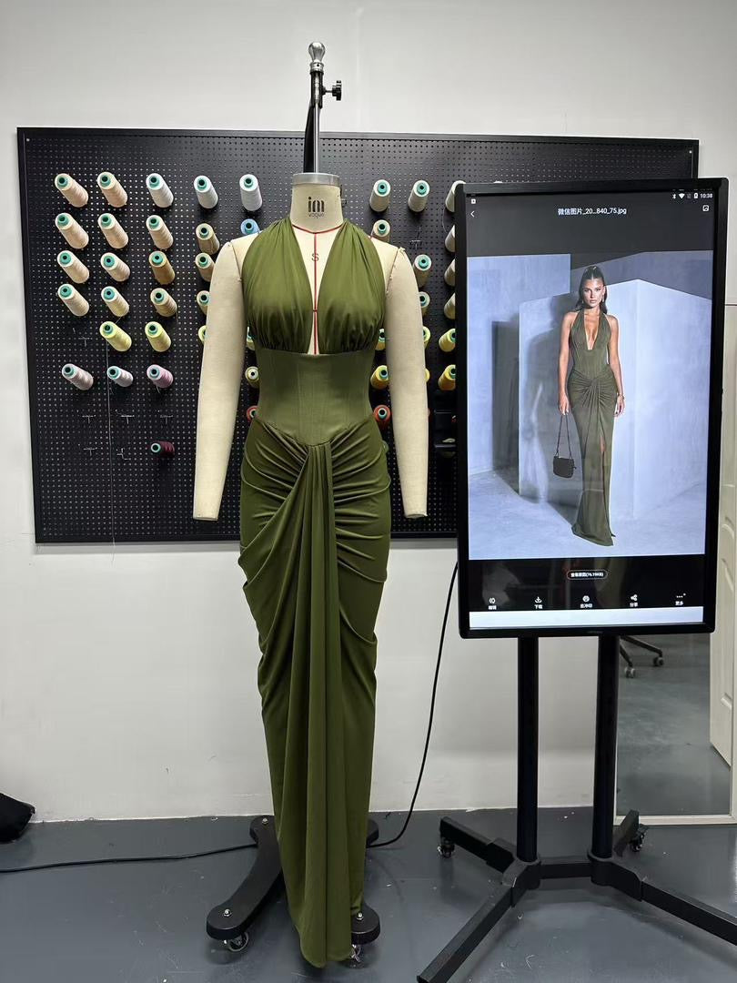 Olive Siren Gown