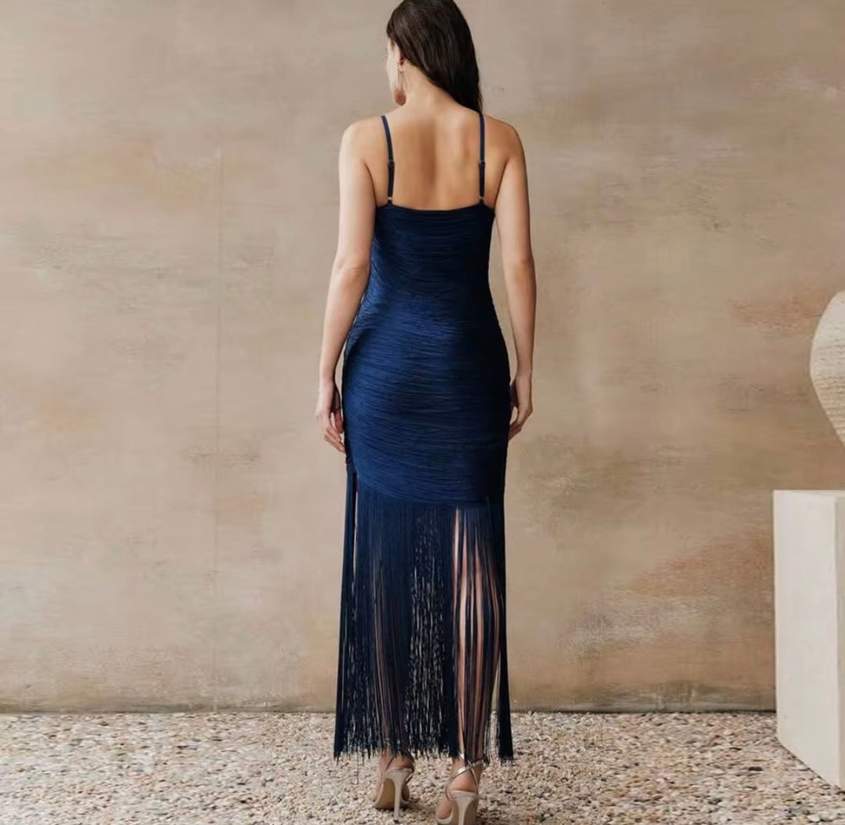 Midnight Fringe Dress
