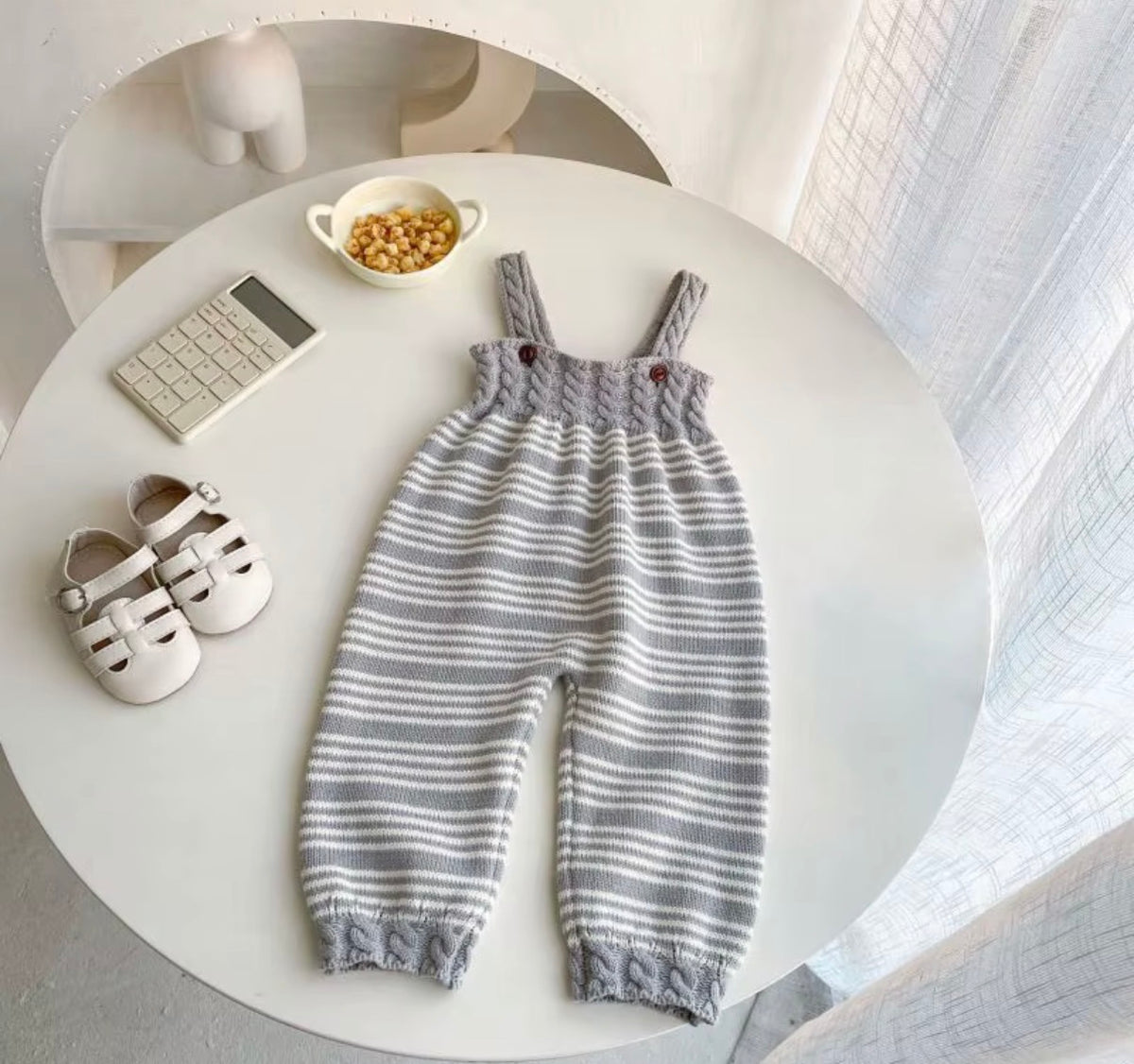 Cozy Grey Knit 3-Piece Set